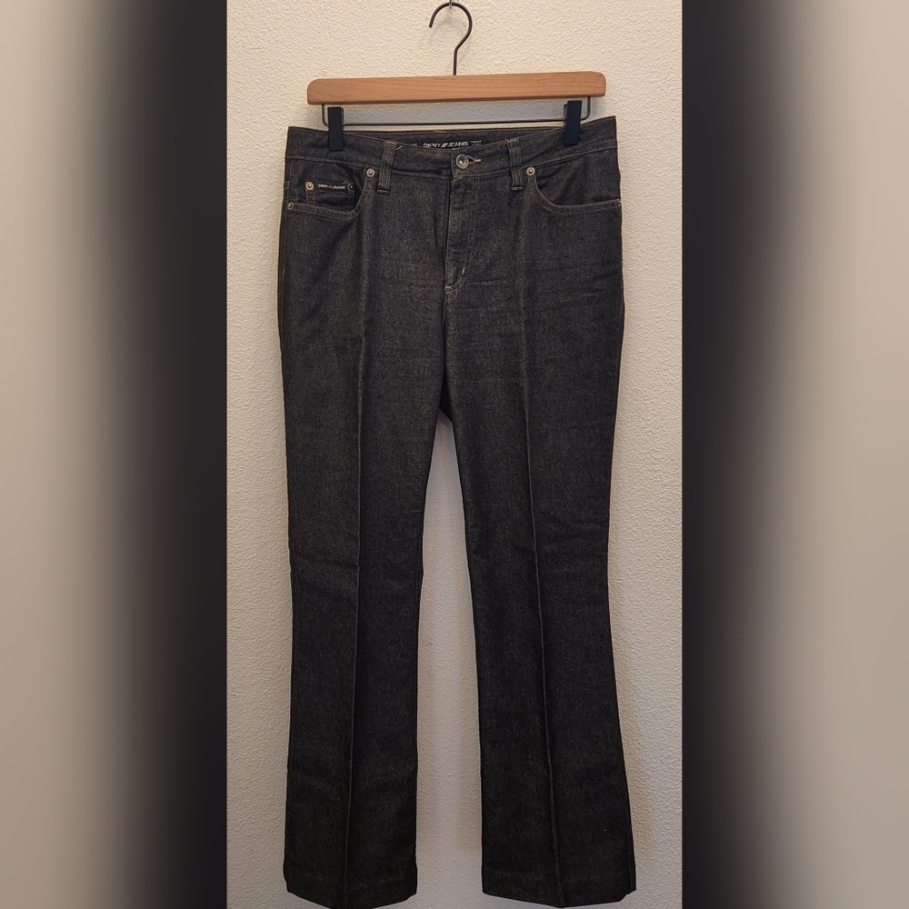DKNY JEANS Creased Flat Front Jeans Bootcut
